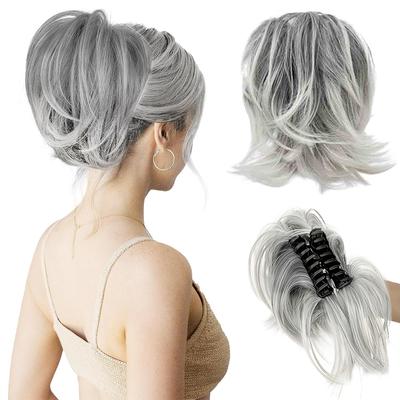 Synthetic DIY Deformation Ponytail Extension Claw Clip Short Pony Tails Hair Extensions For Women Daily Use
