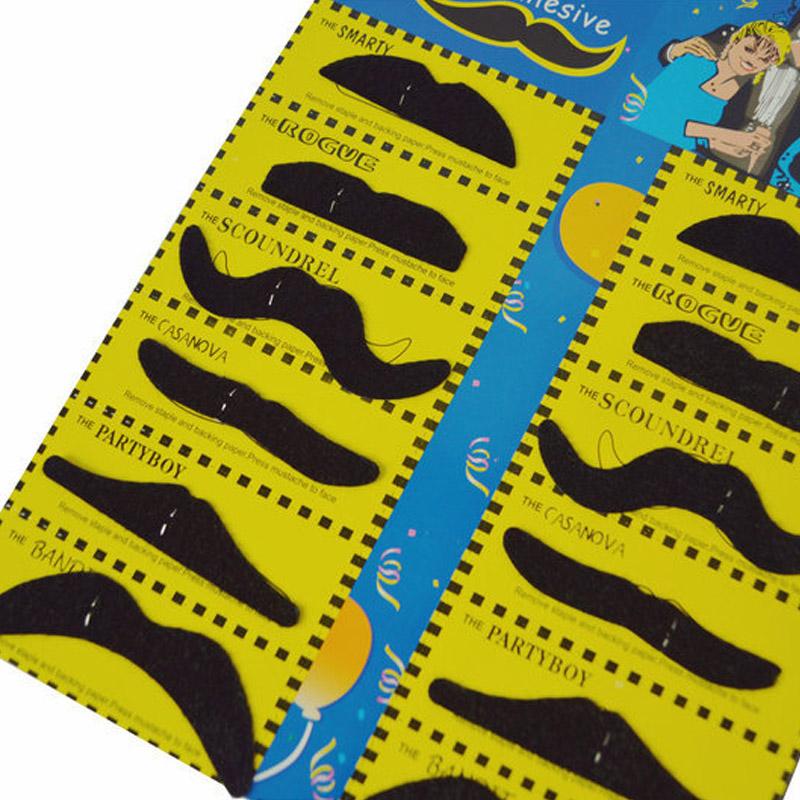 Wig Mustache Halloween Costume Festive Party Supplies Funny Black Fake Beard 12 Pcs Party Beards Wigs Hair Photobooth Props Kids Children Gifts