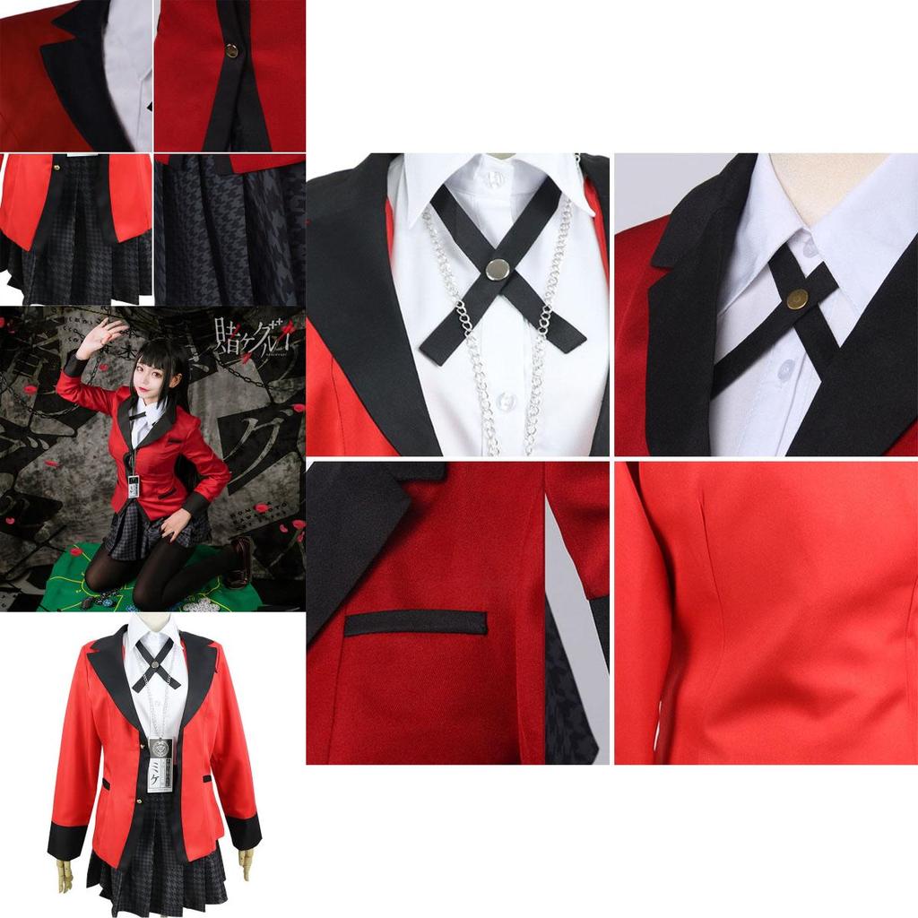 Elegant Kakegurui Jabami Yumeko School Uniform Costume Perfect For Fancy Dress Events