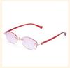 Stylish Retro Frameless Glasses with High-End Diamond Cut Edges and Anti-Blue Light for Women