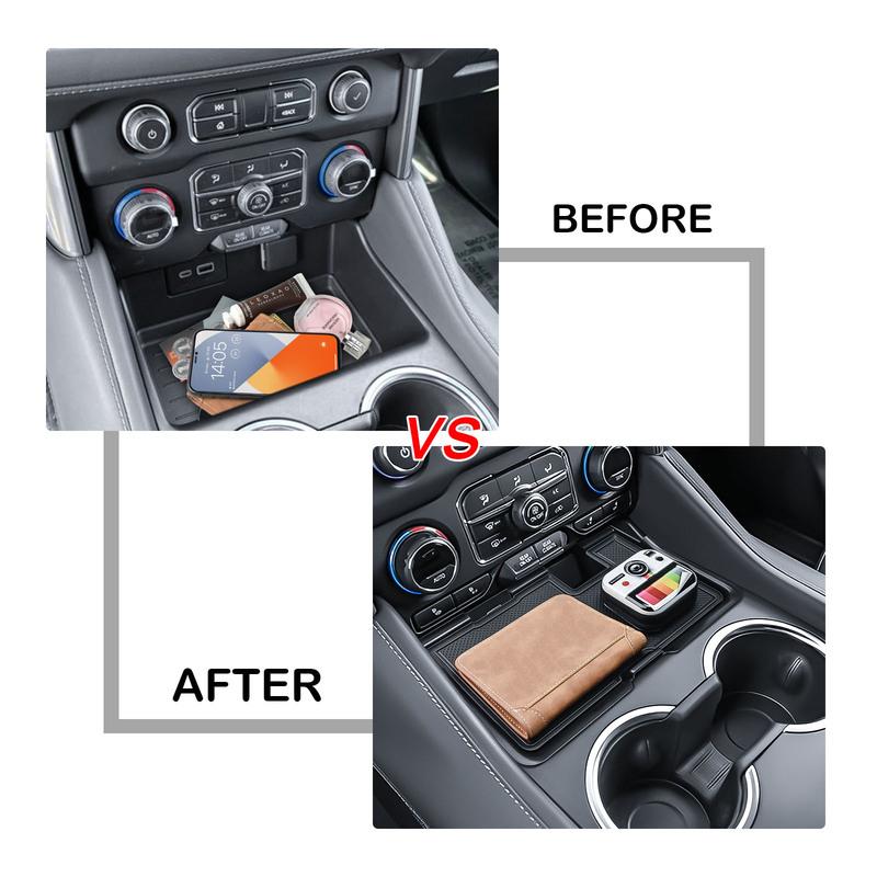 Middle Center Console Organizer for -2024 Chevy Tahoe/Suburban & GMC Yukon/YukonXL Gear Shift Center Console Car Accessories