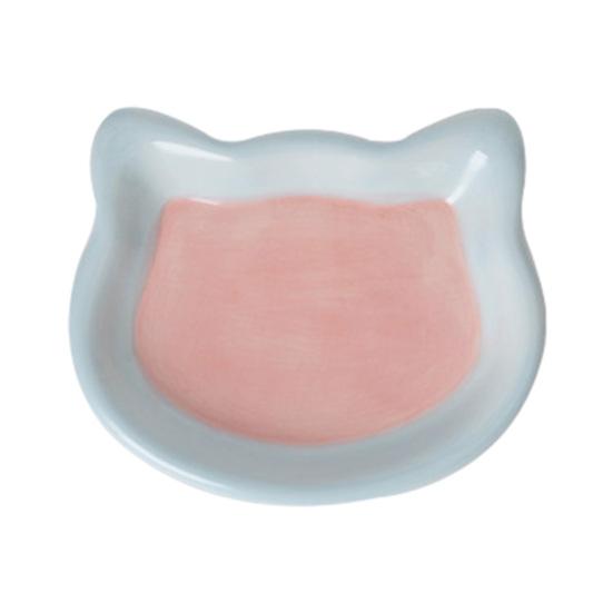Ceramic Cats Feeding Bowl Whisker Friendly Kitten Food Dish Wide Shallow Pet Feeder