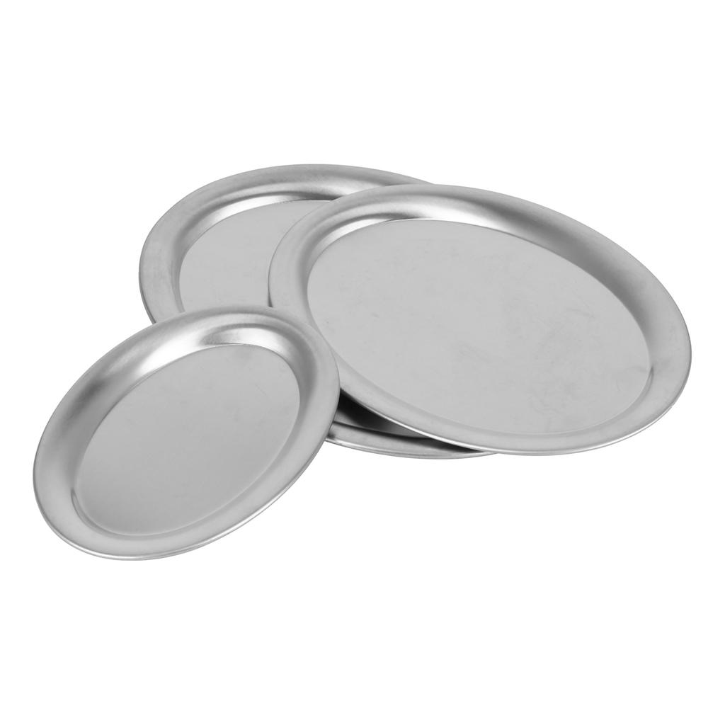 3pcs Stainless Steel Dessert Tray Mirror Polishing Process Snack Jewelry Display Tray