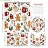1pc/4pcs Christmas Gingerbread Man Christmas Cup Pattern Multi-Color Background Shower Curtain, Modern Home Bathroom Art Decor