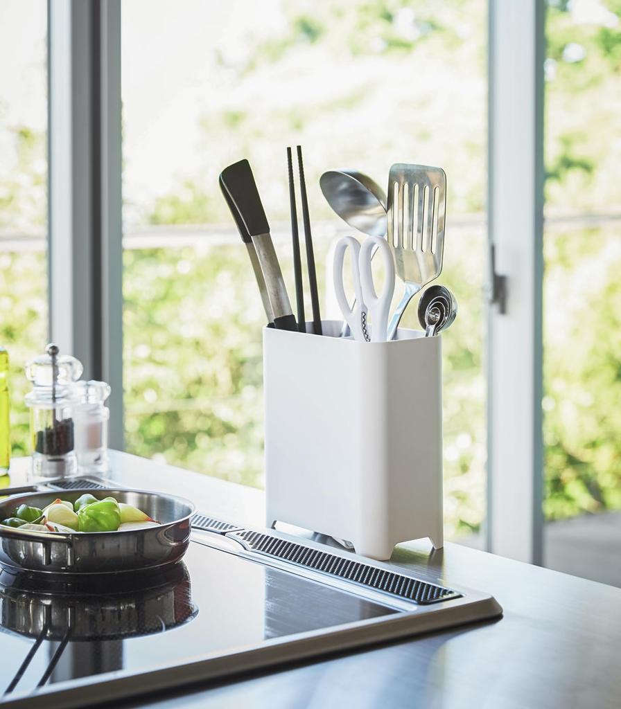 Yamazaki Industries Tool Stand Kitchen Tool Stand Aqua White 3225