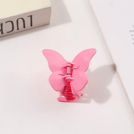 2Pcs Butterfly Hairpins Hair Accessories 2.64" Claw Clips for Women,Glossy Hair Clips for Thick or Thin Hair, Cute Girls' Hair Clips