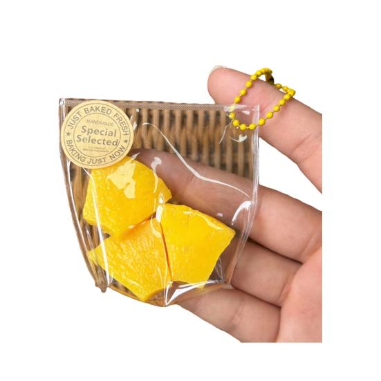 Simulated Fruit Squeeze Toy with Ball Chain Bag Slow Rising Orange Pineapple Banana Blue Berry Pinch Sensory Toy Anxiety Relief Fidget Toy