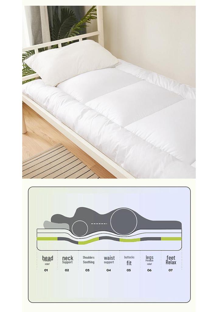 Feather Velvet Foldable Mattress - Brushed, Thickened for Students & Kids (Single/Double Bed)