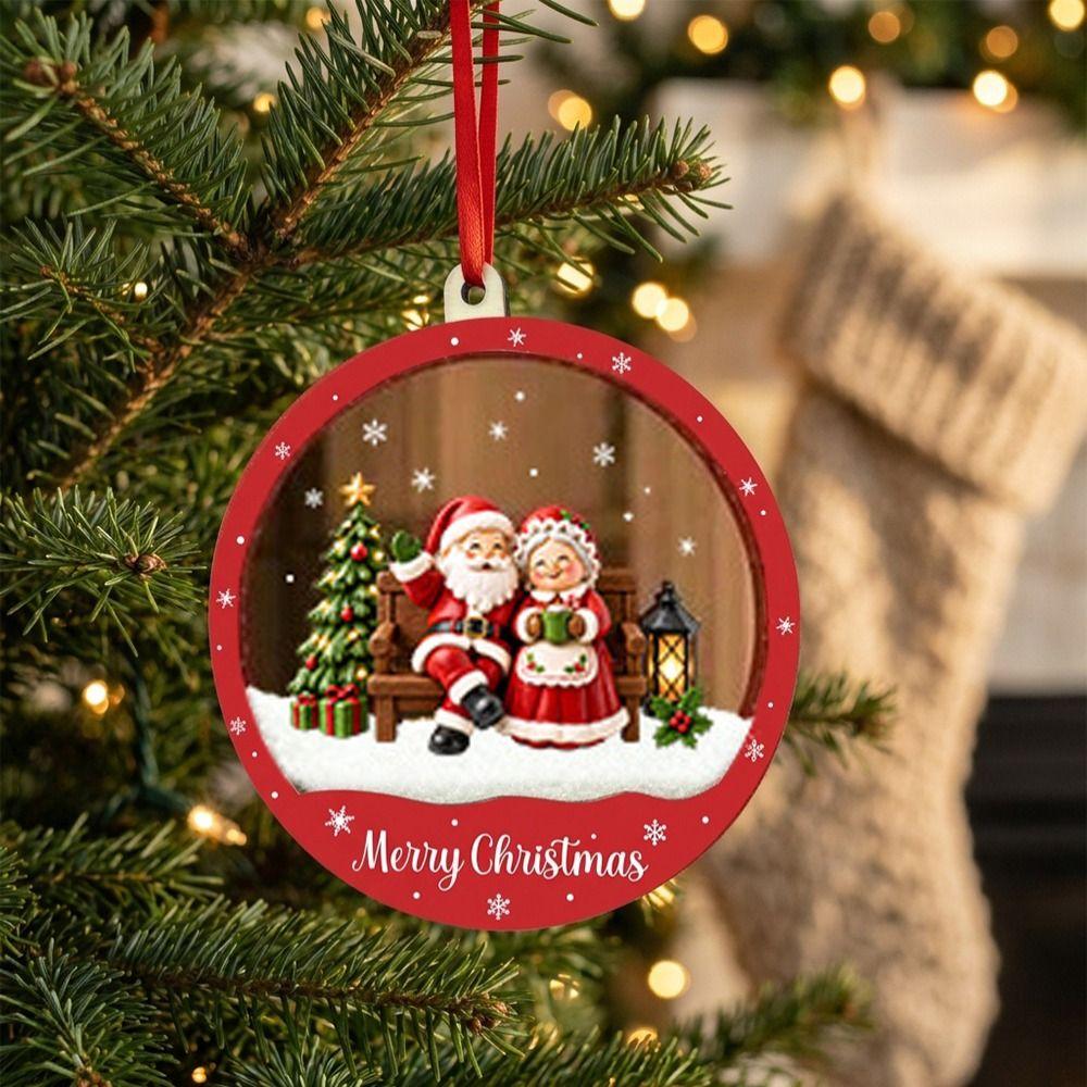 Flowing Snow Christmas Tree Ornaments Santa Claus Christmas Decorations New Year