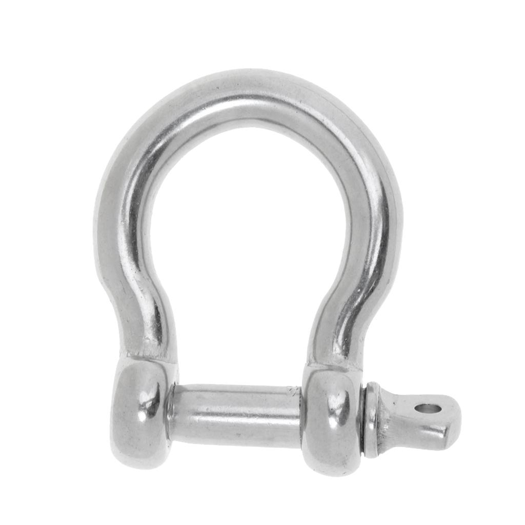 Shackle Stainless Steel Chain Connector Round , Silver, 12mm