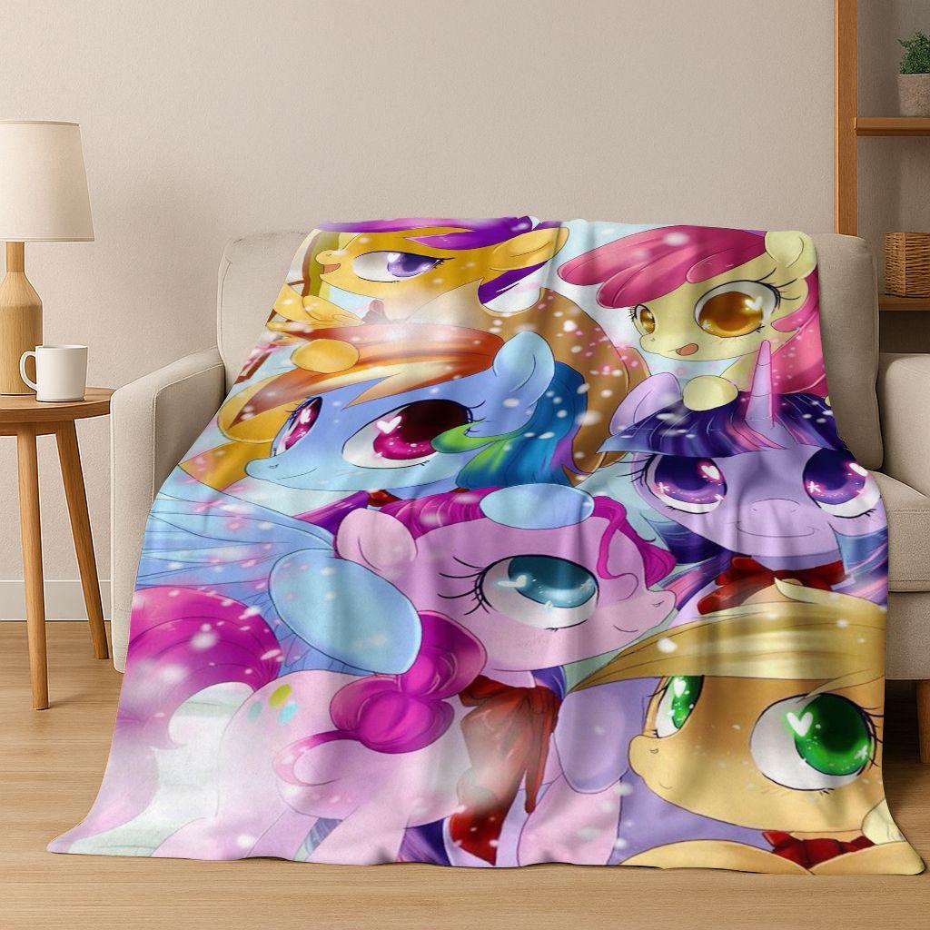 26 Style My Little Pony Unicorn Cartoon Flannel Blanket,Warm and Cozy Soft Throw Blanket for Home Bedroom Bed Sofa Cover Kids