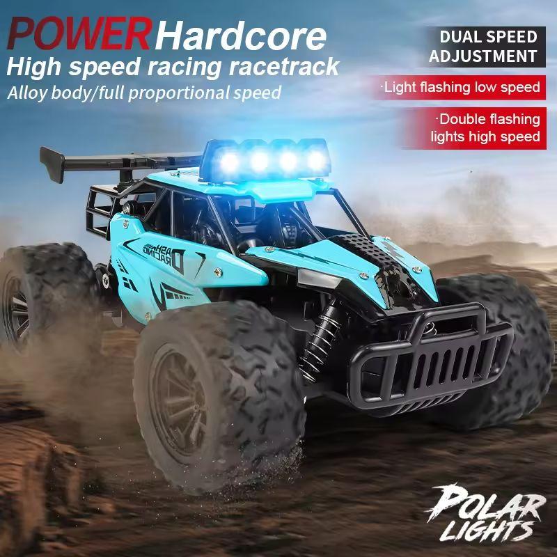 RC Car RC Drift Racing 1:16 Full Proportion Vehicle Off Road Alloy 2.4G Radio High-Speed Trucks With LED Light Climbing Gift Toy