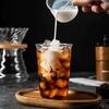Minimalist Iced Americano Latte Wide-Mouth Coffee Cup Drink Glass Home Transparent Cold Drink Water Cup