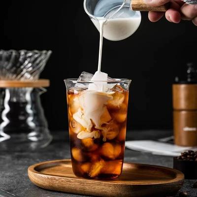 Tasse à café à large ouverture minimaliste Iced Americano Latte Verre à boisson Maison Transparent Verre à eau pour boisson froide