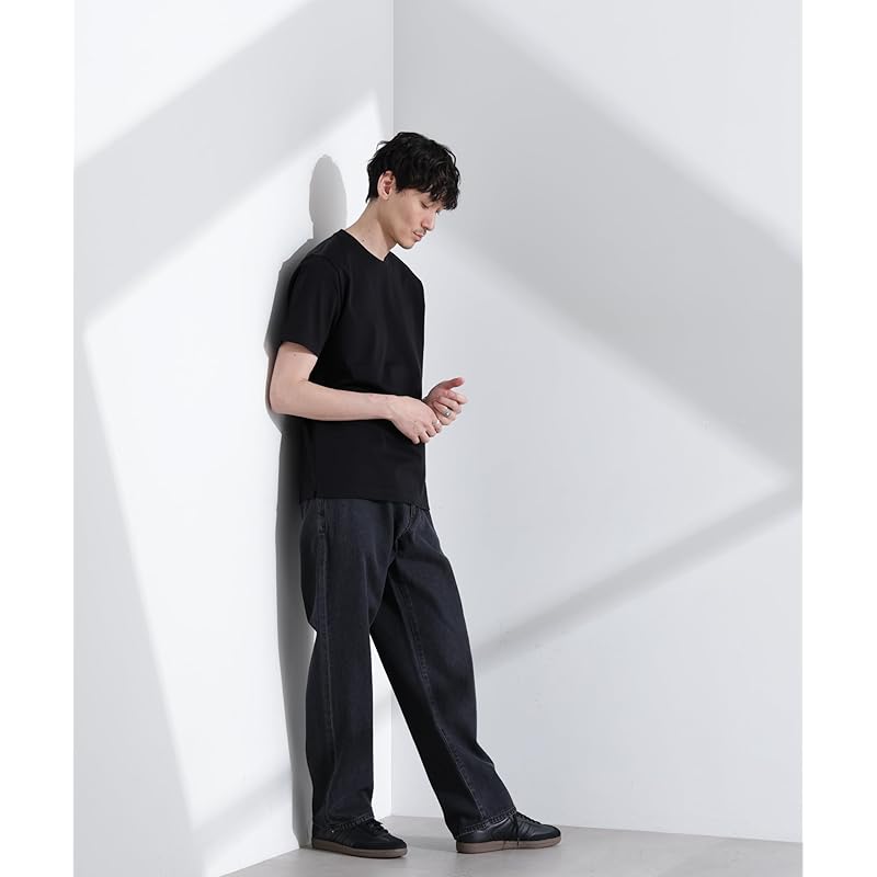 [Nano Universe] anti-smell crew neck T-shirt short sleeve men's S 010 black 672-5124202