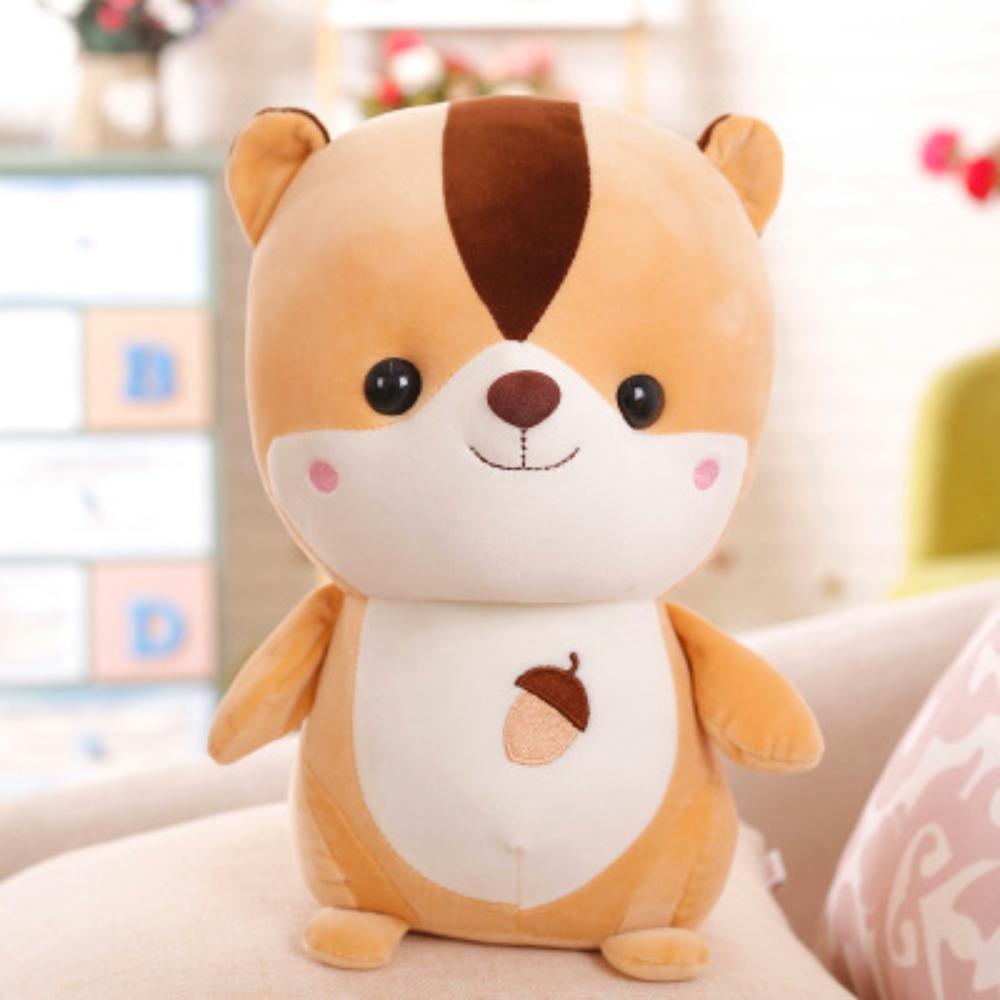 Cute Squirrel Down Cotton Fat Hamster Squirrel Doll Plush Toy Birthday Gift Pillow Doll