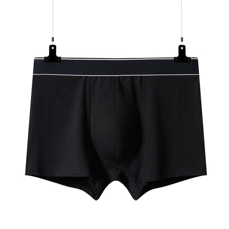 "Men’s Pure Cotton White Boxer Briefs - Antibacterial, Lightweight Youth Shorts for Autumn/Winter"