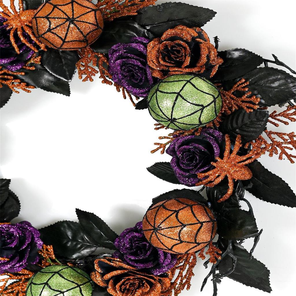 Halloween Wreath Halloween Decorations Pendant Home Decoration Door Decoration Specter Festival Cranium Door Hanging Cross-border New
