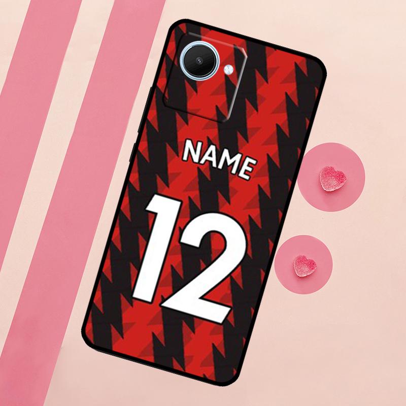 

Чехол с индивидуальным номером и именем футболиста для Realme 11 Pro Plus 10 9 GT Neo 5 3 3T C11 C15 C25s C21Y C30 C31 C33 C35 C53 C55 Realme C35