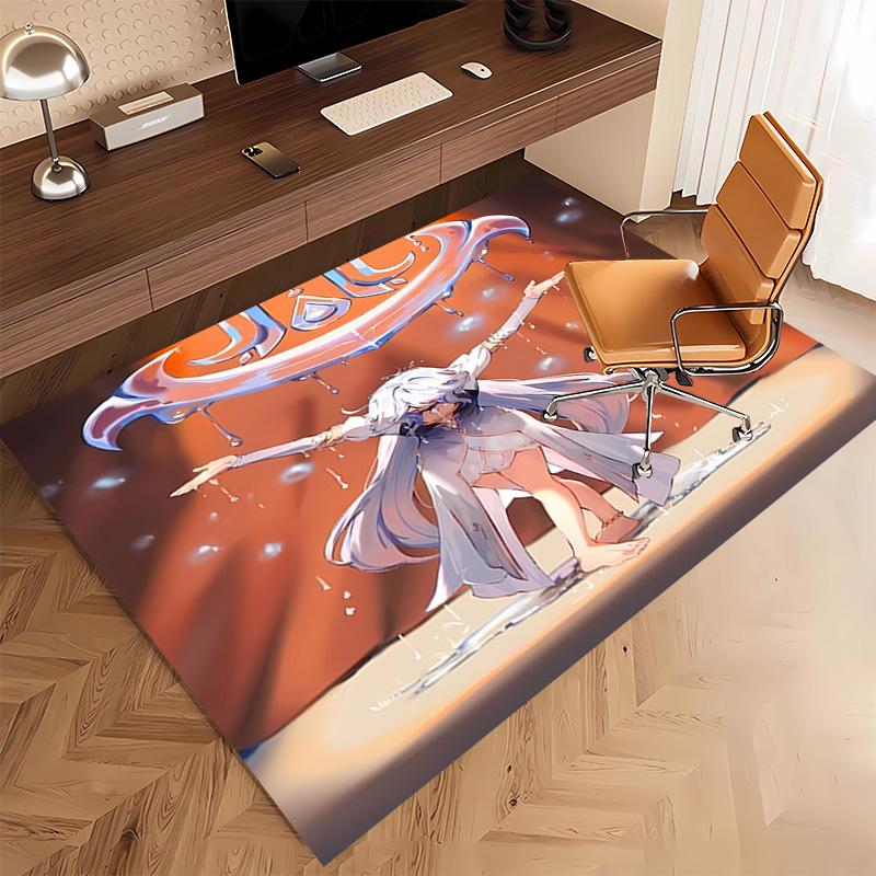 1pc Genshin Impact characters6 Print Area Rug - Soft, Washable Non-Slip Indoor Mat, Living Room, Home Office Decorative Rug,Office Decorative