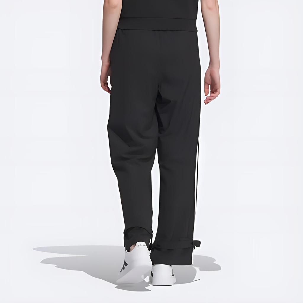 Adidas Striped Running Training Fitness Pants Women Bottoms Black IK5138
