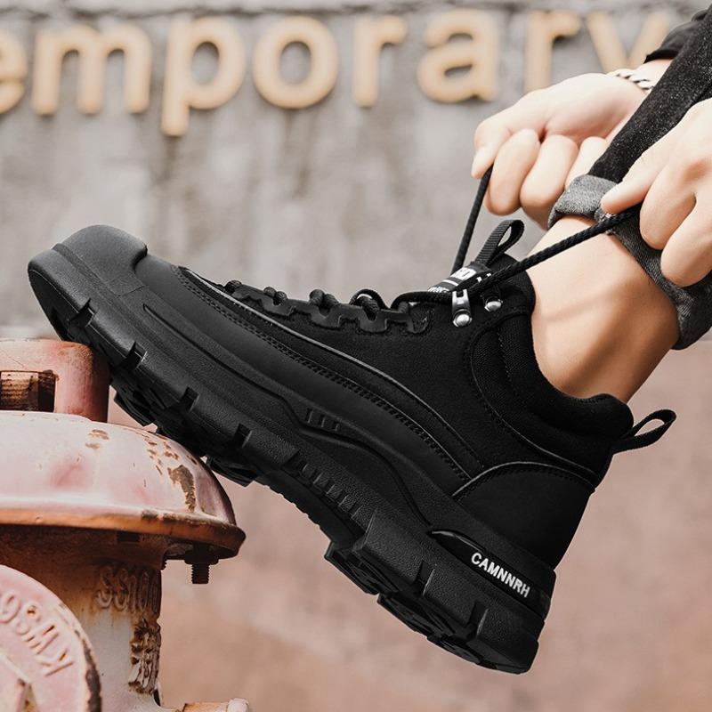 Men Shoes Outdoor Hiking Wear Resistant Comfort Men Sneakers High-top Platform Versatile Running Shoes Zapatillas Hombre