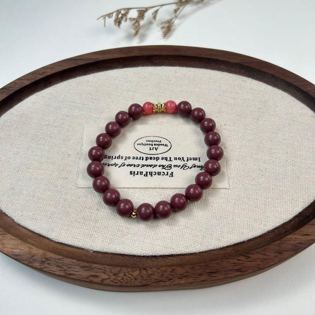 Putuo Mountain Southern Red Beaded Bracelet - Chinese Style, Original Design for Girls & Best Friends