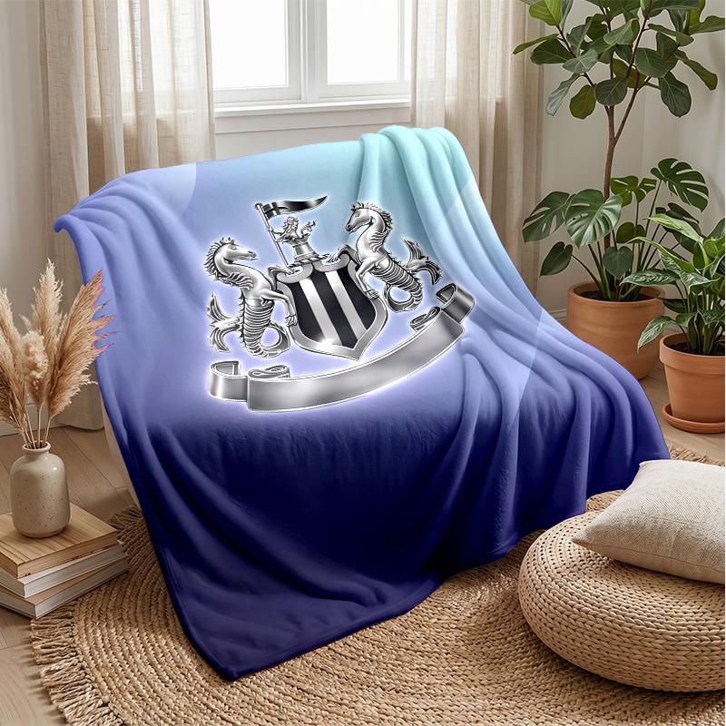 Coperta in Flanella con Stampa del Newcastle United Football, Coperta Morbida Calda Leggera per Divano Letto Campeggio