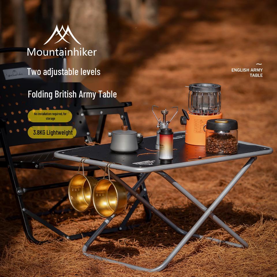 British Army Style Tactical Folding Camping Table - Aluminum Alloy