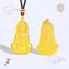 Jin Fuqiang Gold-Plated Sand Guanyin Lotus Pendant with Heart Sutra - Unisex Benmingnian Accessory