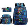 Rhythm box cartoon animation primary school schoolbag sprunki fourth grade lightweight burden reduction large capacity backpack bag