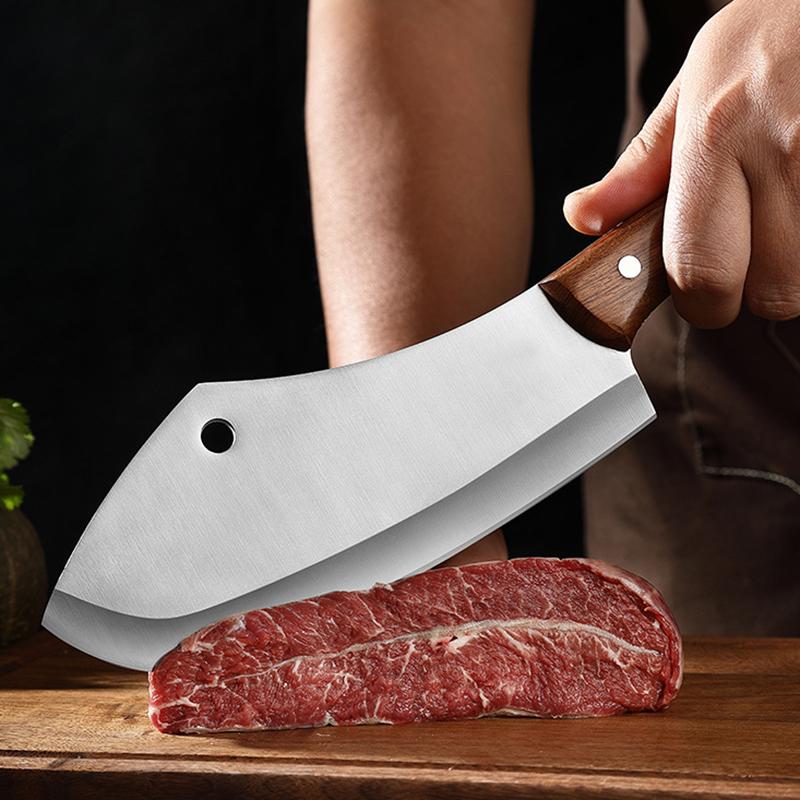 Forged Kitchen Chopping Slicing Cleaver Chef Cooking Butcher Knife Outdoors Barbecue Fishing Peeling Cutting Tools