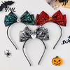 Eye Catching Festival Hair Accessories Halloween Headband with Spider Web Bow And Eyeball/Pumpkin/Ghost Decor for Lightweight Adults Kids Cosplay