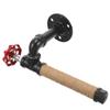 Iron Pipe Wall Bracket -mounted Paper Towel Countertop Holder Tubular for Bathroom Vintage Kitchen Dispenser Towel Hanger