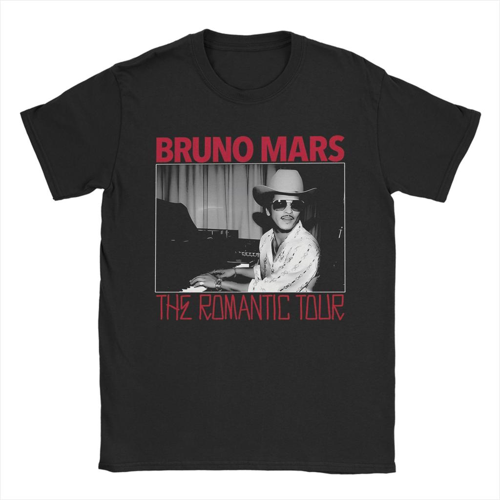 The Romantic Tour Bruno Mars 2026 T Shirt for Unisex Pure Cotton Novelty TShirt Round Collar Tees Short Sleeve Clothes Adult