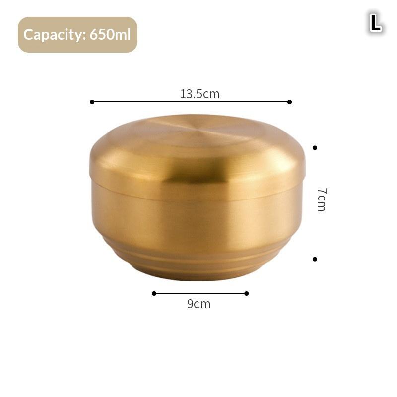 304 Double-layer Stainless Steel Rice Bowl With Lid Soup Rice Bowl Cuisine Home Creative Child Small Bowl Cuisine For Home
