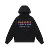 Foreign trade new rainbow color matching letter embroidery velvet loose hooded sweater casual trousers set men and women the same style