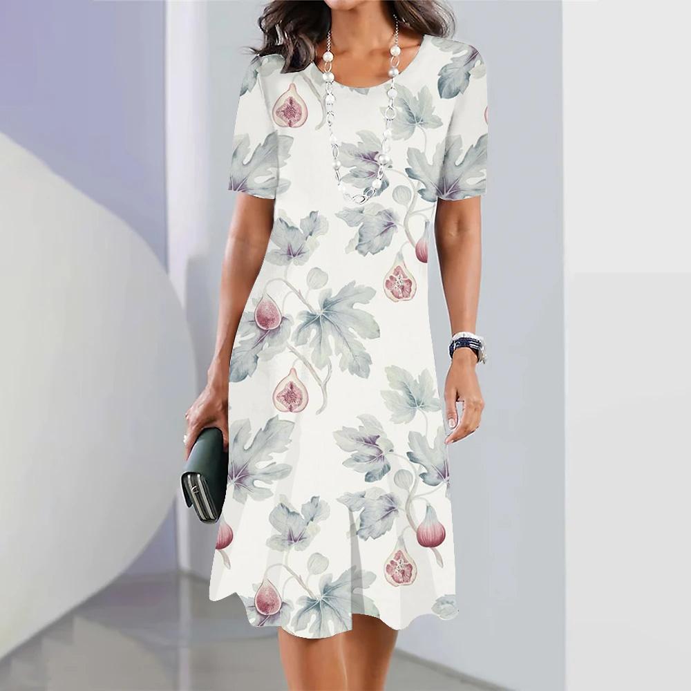Women's Trendy Crew-neck Short-sleeved Dress