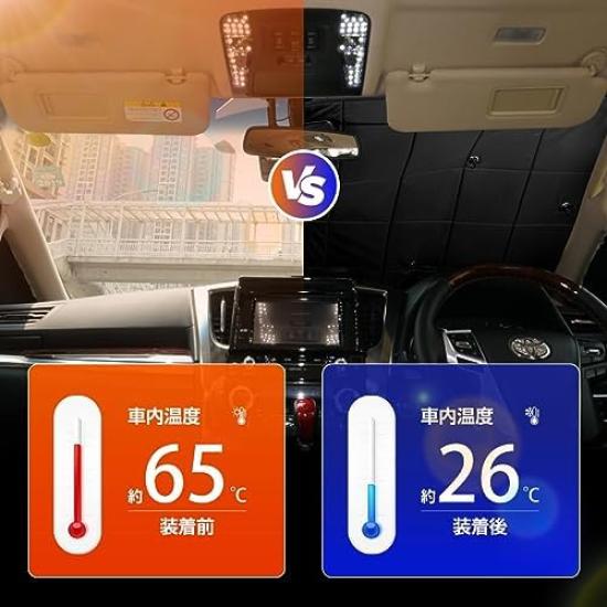 SunYard RV Sunshade for the New Suction Cup Blackout Thick Privacy Heat Car Nap UV Sun Protection Set of Vezel, Type, Shade, Vehicle-Specific Design,