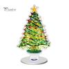 Durable Acrylic Holiday Gift Xmas Ornament, 2D Flat Tree Gingerbread Man Ornament with Christmas Desk Accessories Rotatable Base, Table Centerpiece