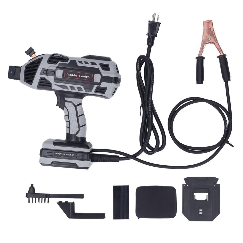 Handheld Welder Kit IGBT Inverter 6 Current Adjustment Electric Arc Welding Machine for 1 16‑1 8 Inch Welding Stick Gray