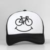 Bike Smile Print Graphic Baseball Cap Summer Casual Unisex Breathable Sun Hat Fashion Mesh Adjustable Snapback
