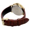 Casio BESIDE Quartz Men's Watch BMS-300GL-5AV Sapphire Glass Brown Leather Band Multi-Axis 24-Hour Display Gold