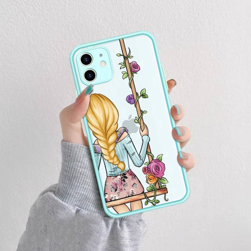 Pouzdro na telefon Girls Bff Best Friends Forever pro iPhone X XR XS 7 8 Plus 11 12 13 pro MAX 13mini průhledné matné pouzdro