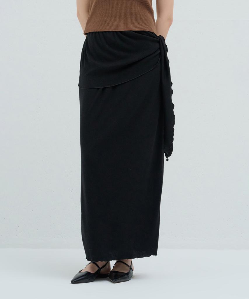 Kamino Wrap Banding Skirt Black