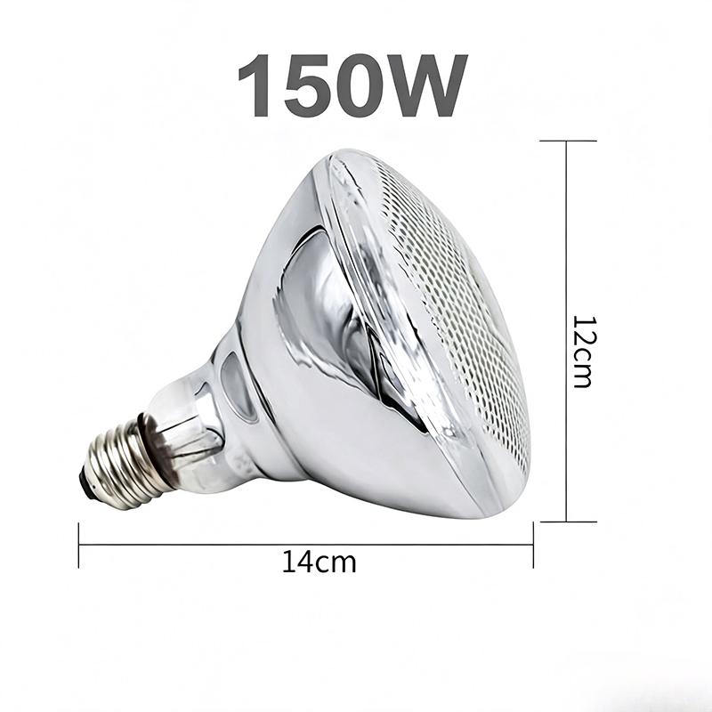 Infrared Livestock Heat Lamp Bulb 100W/150W/200W/250W Durable Heat Light for Chicken Piglet Brooder Breeding