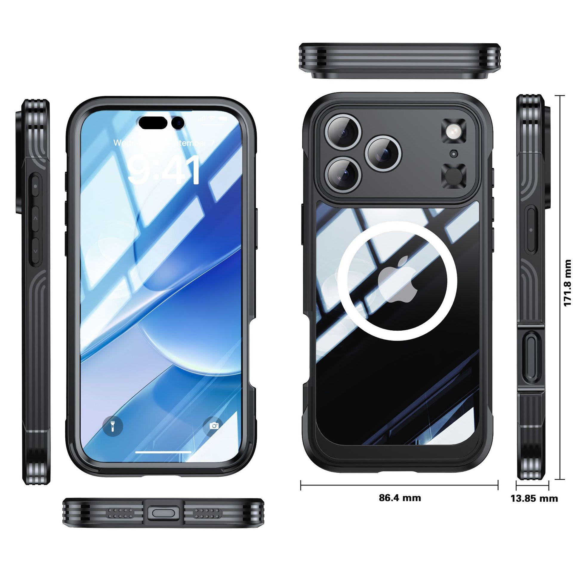 Transparent Magnetic Anti-Drop iPhone 17 Pro Max Case iPhone 17 Pro Max with MagSafe