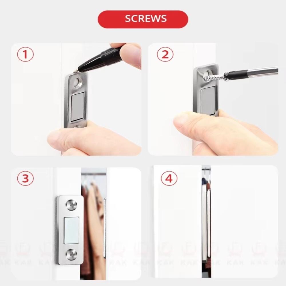 5Set Ultra-Thin Cabinet Catches Strong Magnetic Drawer Magnet Catch Hidden Door Closer Kitchen