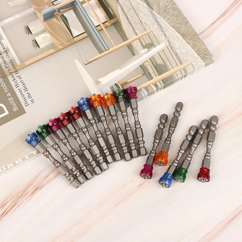 5/10Pcs Screwdriver Drill Bit With Magnetic Bit Bit 1/4 Inch 6.35Mm Hex Handle Electric Drill Tool Attachment Single Head