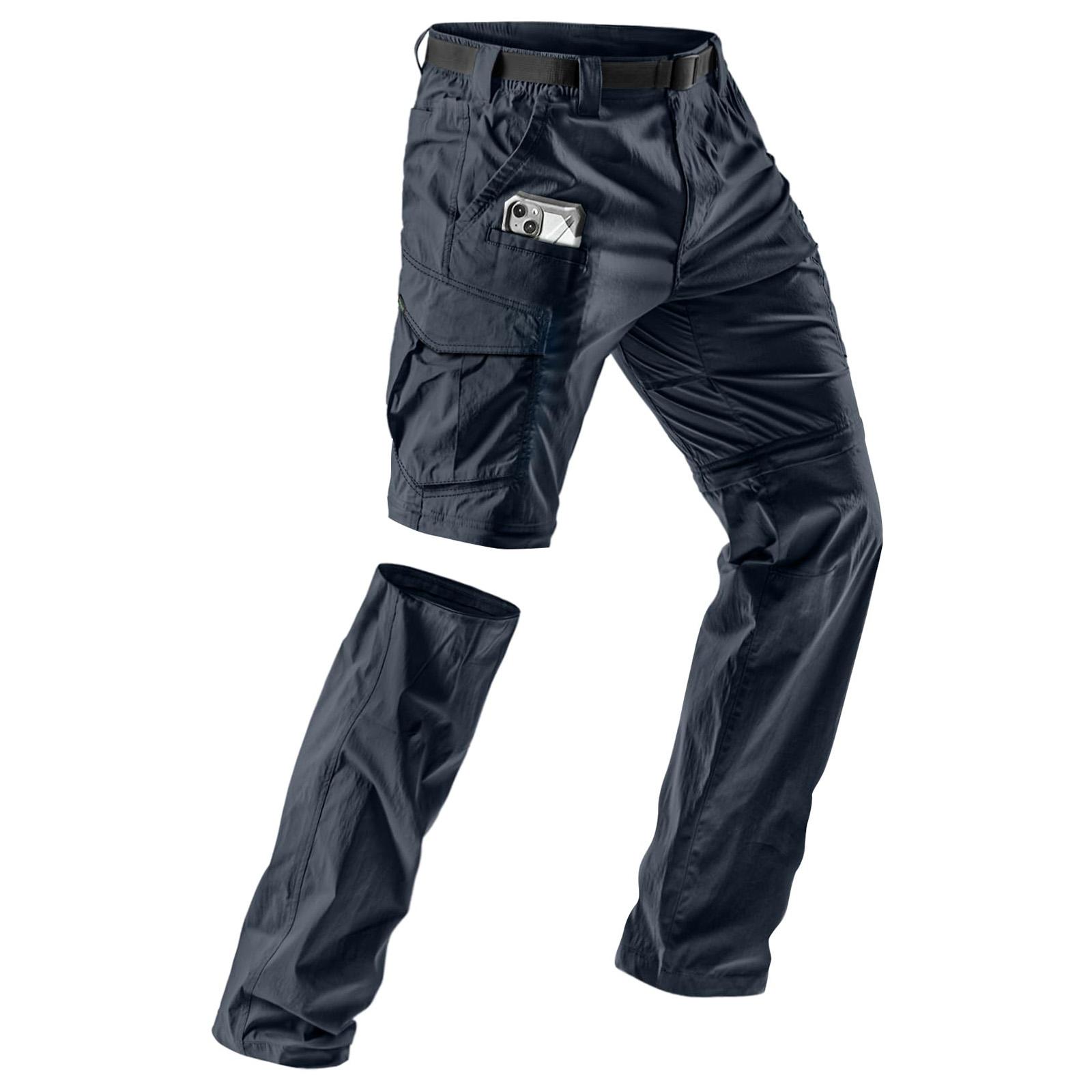 

Detachable Sports And Leisure Multi Pocket Workwear Shorts. Loose Outdoor Casual Long Pants. Cropped Pants L Темно-синій